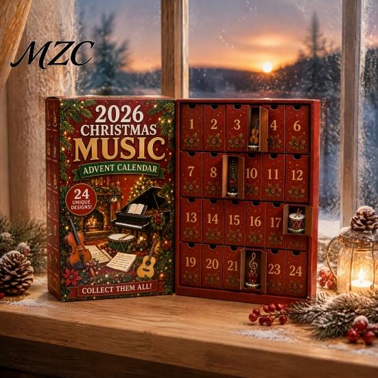 Gift for Music Lovers Christmas Advent Calendar 2026, 24 Mini Musical Instrument Ornaments Countdown Calendar, Musician Holiday Exquisite Box