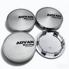 4pcs 69mm Advan Logo Emblem Badge Car Wheel Center Caps Wheel Hub Dust Cover Clips 56mm Rim Hubcaps Replace Car Accessories