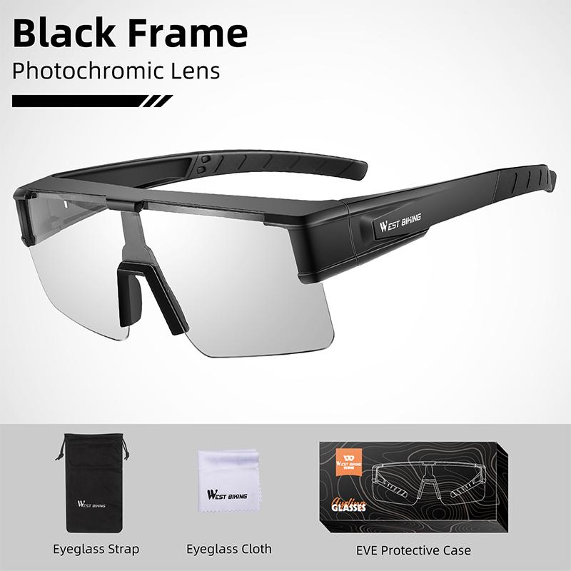 Photochromic Cycling Glasses Fit Over Myopic Sunglasses UV 400 Polarized Fishing Bike Goggles Cool Aesthetic Eyewear