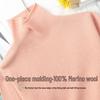 SNOWFLYING Women's 100% Wool High-Neck Pullover Sweater