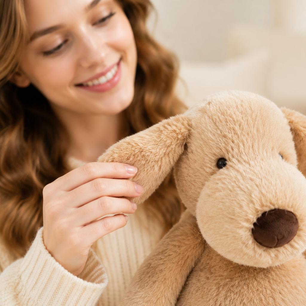 Soft Plush Dog Stuffed Animal Toy Comfortable Squishy Texture Stress Relief Companion Plush Doll Suitable for Children and Toddlers