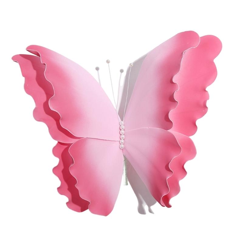 Lebendige Farbfalter Partyraum Dekoration 50cm Großes 3D-Schmetterlingsornament für Hochzeit und Event Wandkunst