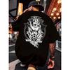 Men's Printed Stylish and Handsome Cotton Casual Short-sleeved T-shirt Casual All-match Men's Tops