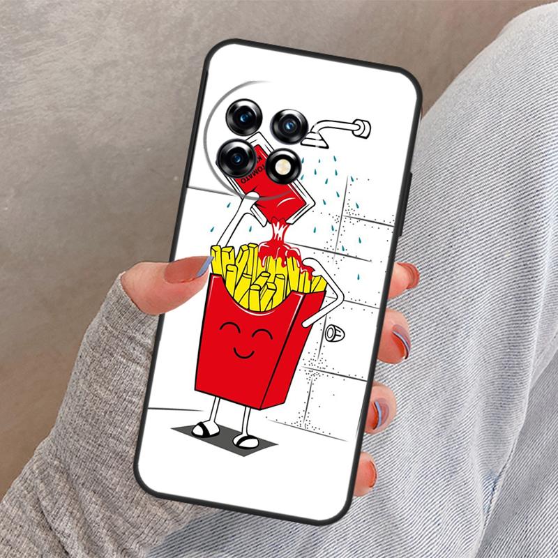 French Fries Burger Pizza Cover For OnePlus Nord 4 3 CE 2 Lite N20 N10 N30 OnePlus 8T 10T 13 13R 12 12R 11 10 Pro Case
