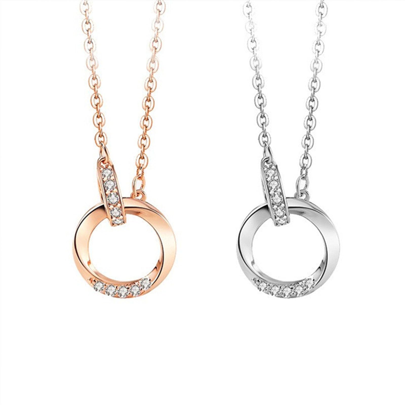 

Pair Set of Adjustable Popular for Best Gift [HUGE TOMATO] Necklaces, 2, Pendant, Chain, Zircon, Sparkling, Rust-Proof, Couples, Hypoallergenic,