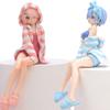 RE:0 Anime Figure  Ram And Rem Pajamas Instant Noodles Press Ram Action Figure Rem Figurine PVC Collectibles Statue Gifts 15.5cm