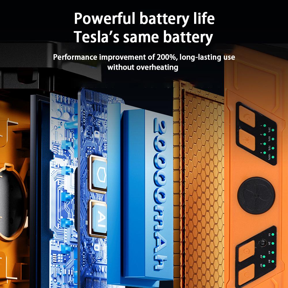 Neuer verbesserter tragbarer leiser Lüfter mit USB-Aufladung, geräuschlose Funktion für Camping/Zuhause/Angeln/Outdoor-Reisen