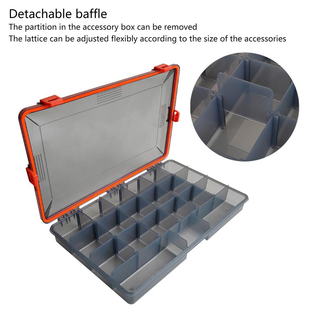 Grids Fishing Tackle Box Water Proof Seal Fishing Tool Storage Box Lures Baits Storage Case with Adjustable Compartments