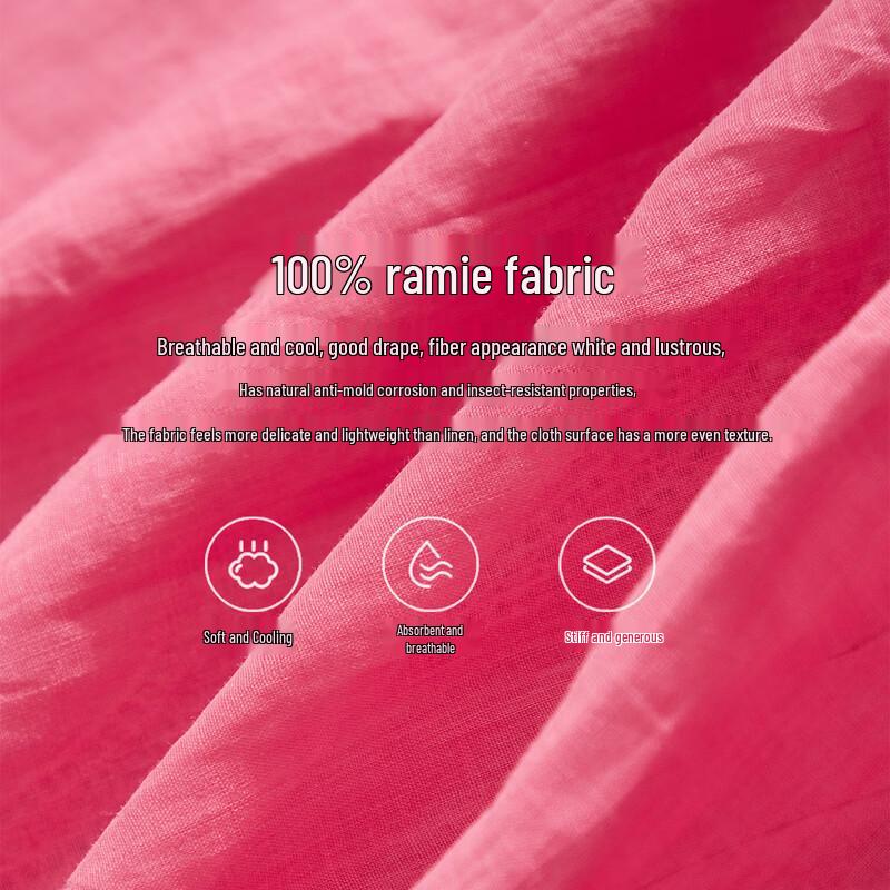 Demana Breathable Ramie Embroidered Midi Dress