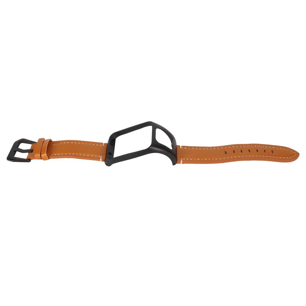 Watch Band Leather Quick Release Adjustable Vintage Watch Strap Replacement with Protector Case for TOMTOM Runner3