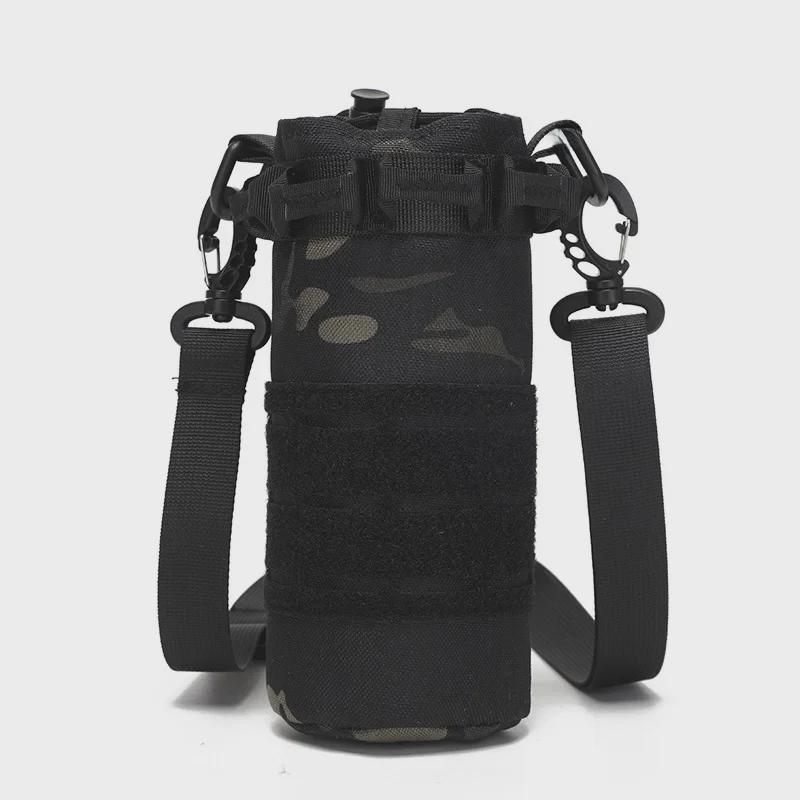 Suport Tactic Camuflaj Molle pentru Sticlă de Apă - Transportator Convenabil pentru Agățat de Talie în Aer Liber sau pentru Bicicletă