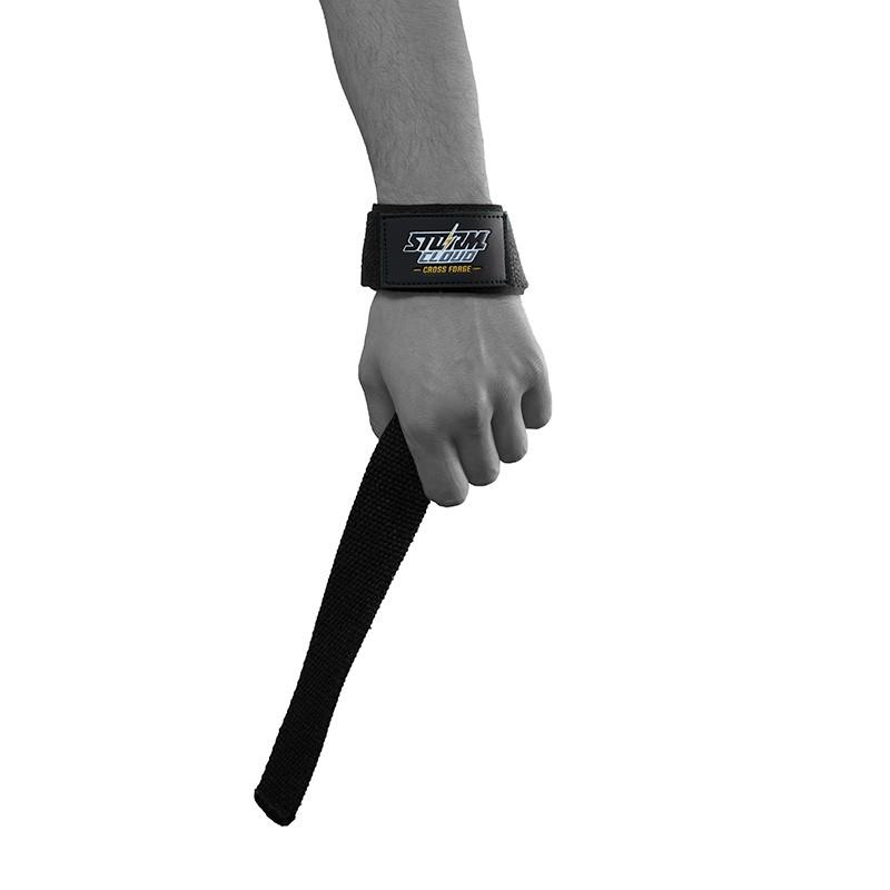 StormCloud Deadlift and Weightlifting Training Straps Black