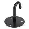 5 Pcs Black Pad Eye Plate Heavy Duty J Shaped Hook Practical Ceiling Mount Hanger  Yoga Swings