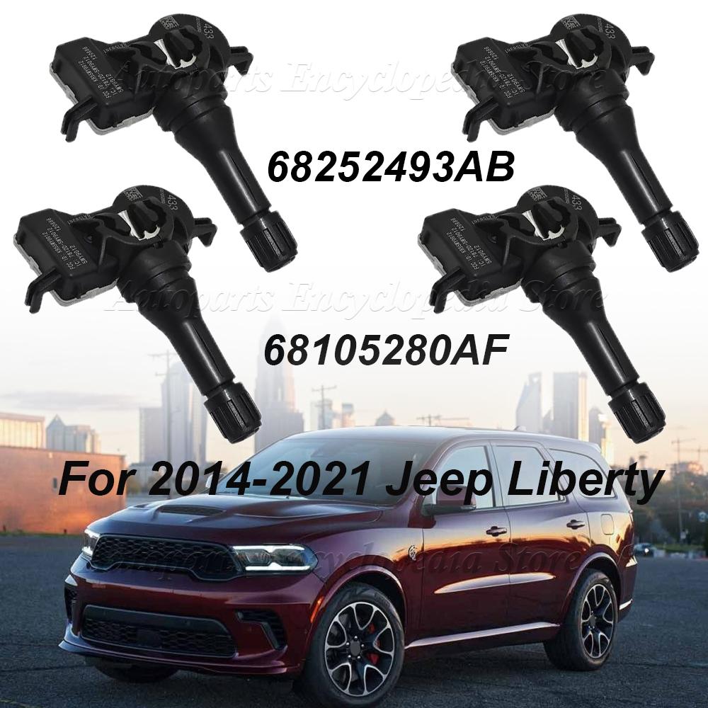 68252493AA TPMS 433MHz Tire Pressure Sensor TPMS 1/4 Pcs For Jeep Liberty 2014-2021 68105280AF 68252493AB
