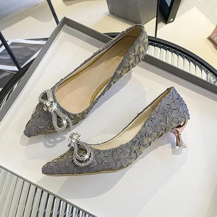 Spitze Zehenpartie mit mittleren Absätzen Schuhe für Damen Stiletto Hochzeit Brautschuh Damen Pumps Rabatt Y2k Rutschfestes Schuhwerk Mode An