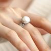 Copper Highquality Contemporary Ring With Elaborate Pearl Inlays For Stylish Women