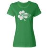 Lucky Clover Leaf Tee Shamrock St Patricks Day Ladies039 Crewneck T-Shirt