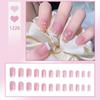 Ice-Clear Nude Ballet Nail Art Medium-Length Press-On Tips