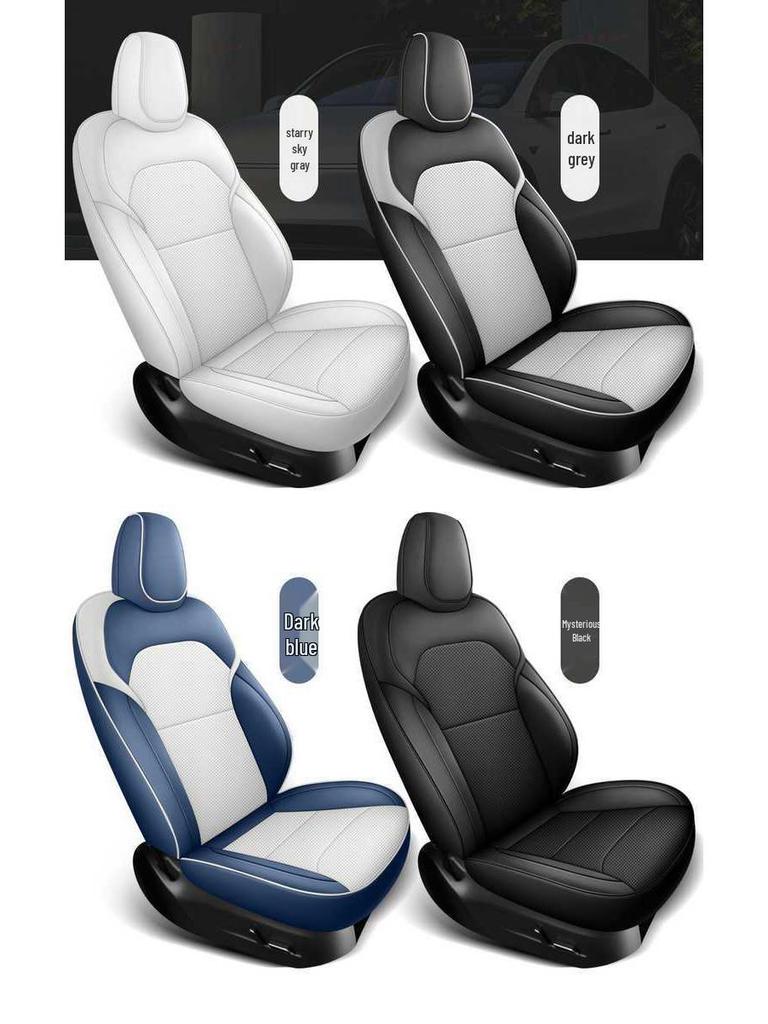 Tesla Model Y All-Season Wear-Resistant Leather Seat Covers & Cushions