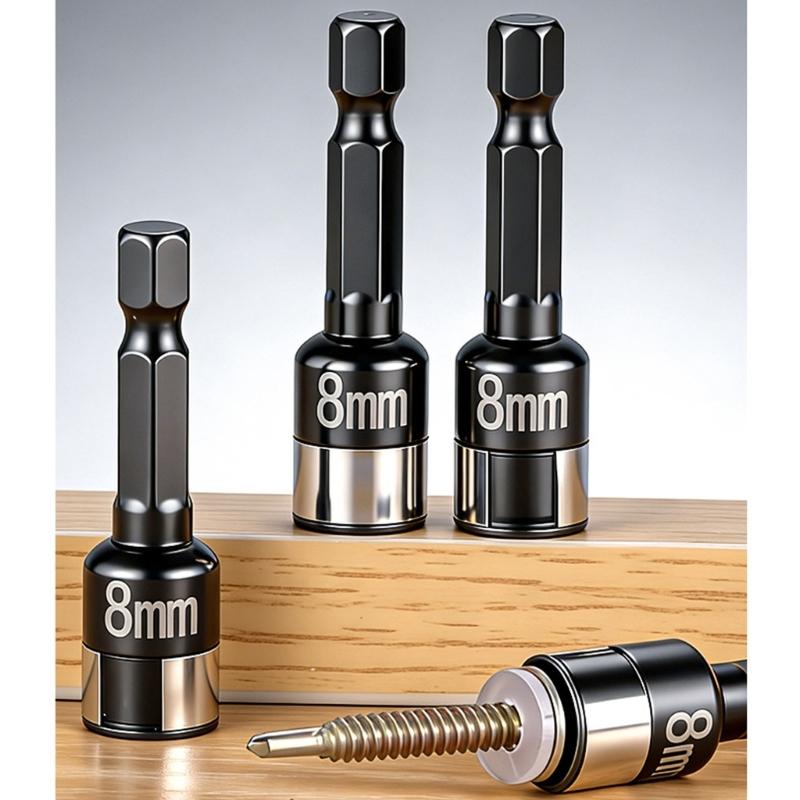 5Pcs Universal Impact Socket for 6.35mm Hexagonal Shank Tool Ratchet Wrench Socket Wrench Adapter Spanner