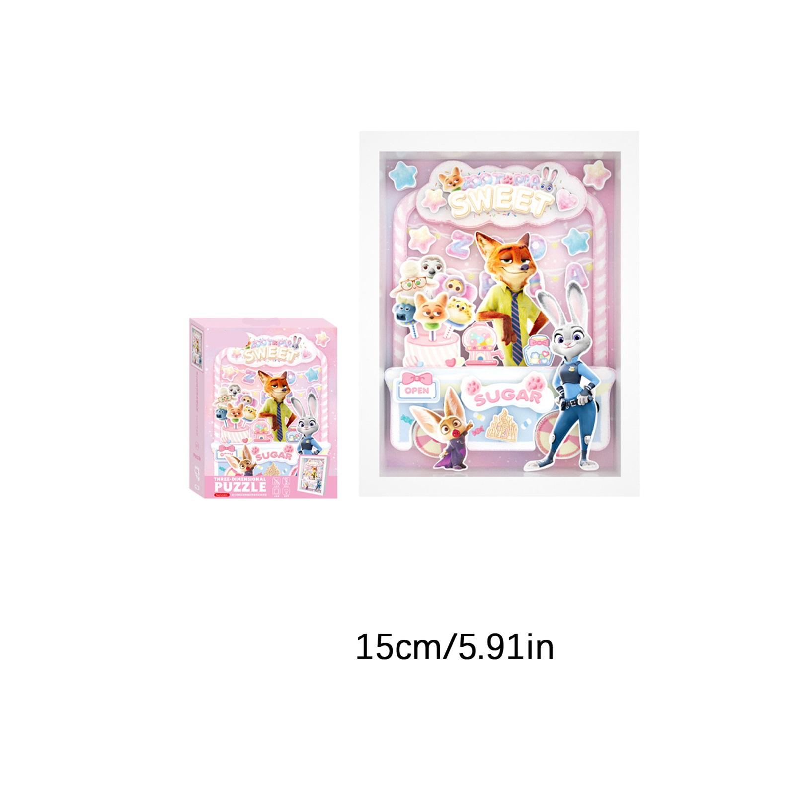 

42-предметная мультяшная рамка для фотографий с 3D-стереоскопическим свечением, живопись, поделки, креативный DIY-пазл для детей One Size