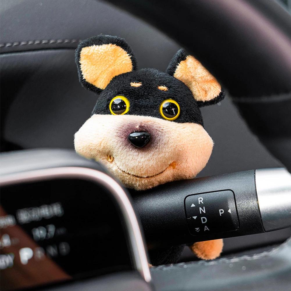 Car Dashboard Plush Bee Dog Ornaments Center Console Cute Doll Decoration Auto Accessories for Woman Girl Home Office Gifts