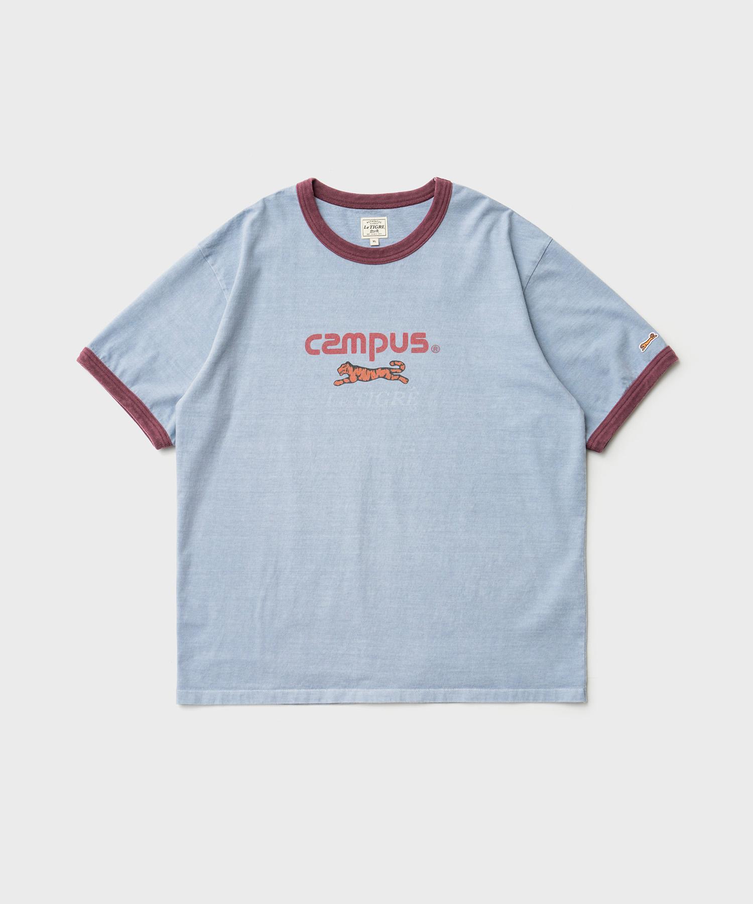 Le Tigre Campus Overdyed Ringer T-Shirt (Faded Blue) Faded Blue/M