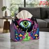 2D Flat 1pc, Tissue Box. Alien Landscape Pattern Napkin Dispenser, Reusable, Daily Desktop Tissue Storage Box, Suitable for Kitchen, Living Room, Bedr