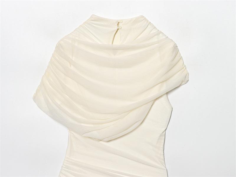 European Style Autumn 2025 Layered Pleated Short Dress