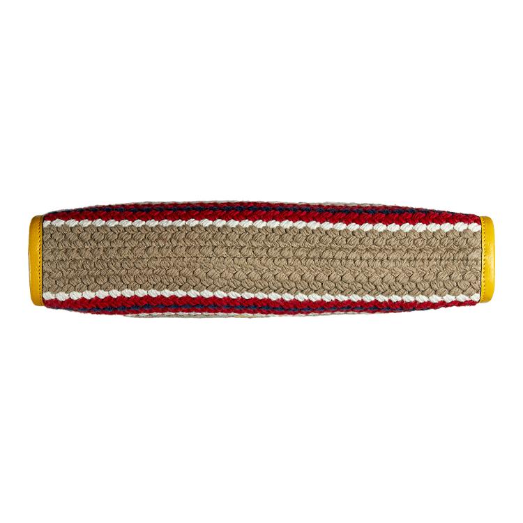 GUCCI Fabric With Leather Clutch Womens Yellow Red