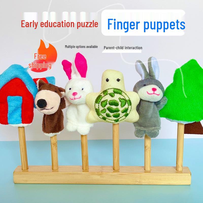 Animal Finger Puppet Display Rack for Kindergarten and Dollhouse Language Areas