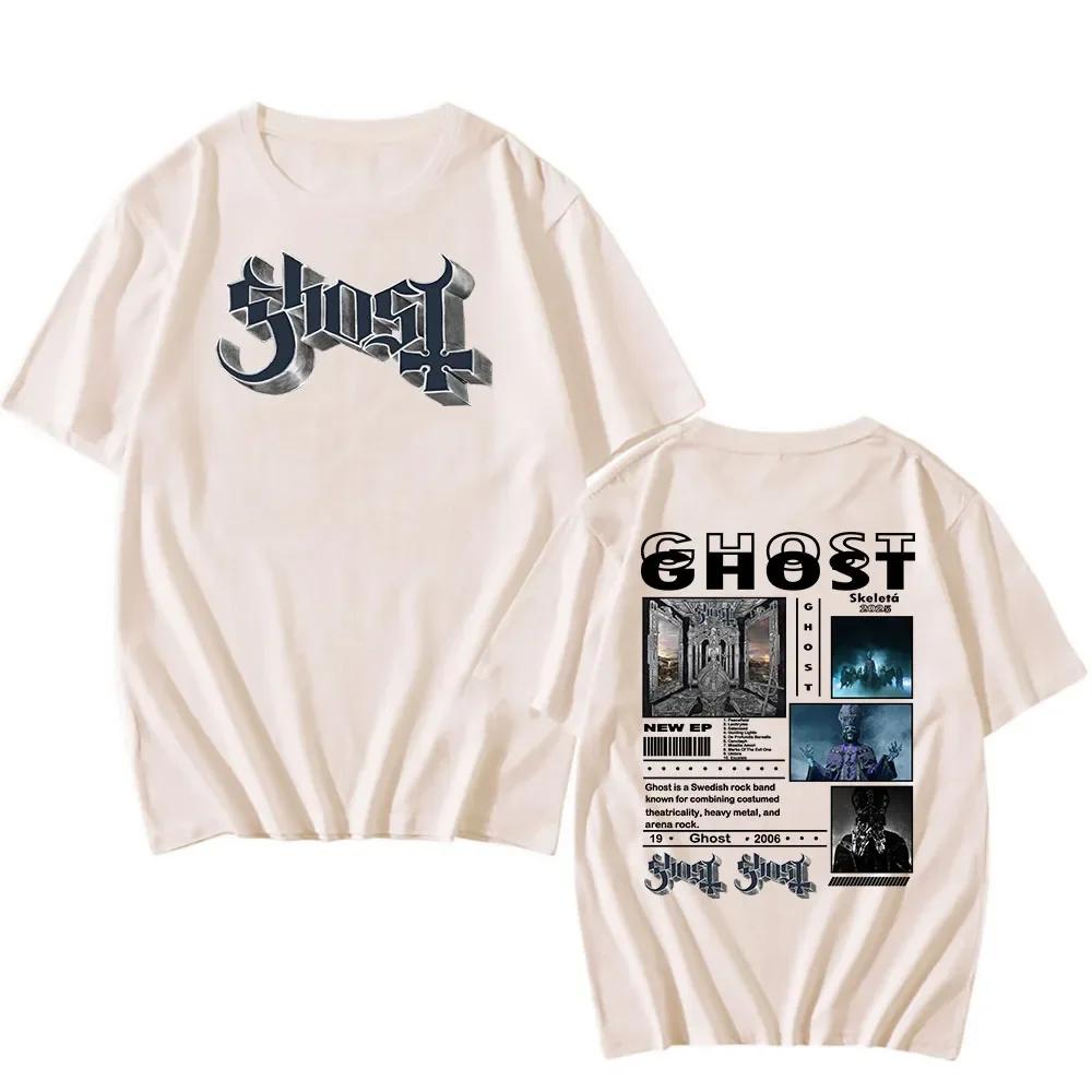 Skeletá Album 2025 Men Women T-shirts Ghost Band Satanized Cotton Tshirt Heavy Mental Fashion Summer T Shirt Grunge Hip Hop Tees