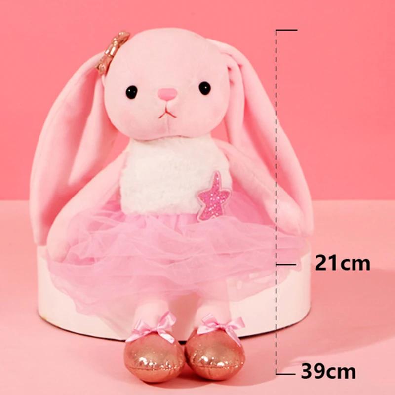 Lovely Ballet Bunny Plush Toys Soft Stuffed Cute Dressing Rabbt Animal Dolls Baby Finger Pillow for Kids Girl Birthday Gift