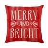 Santa Claus Polyester Printed Pillow Cover Home Living Room Sofa Cushion Cover Bedroom Cushion Cover