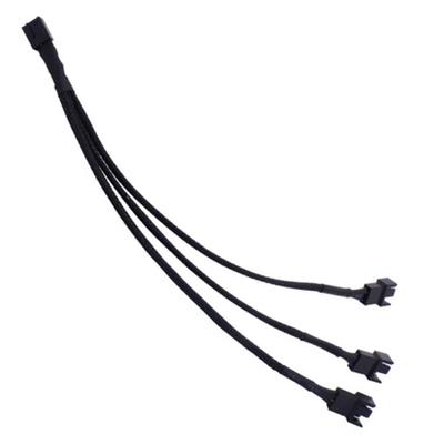10Pcs 1 To 3 Way Splitter Cable Sleeved 4 Pin PWM Fan Connector Extension Cables