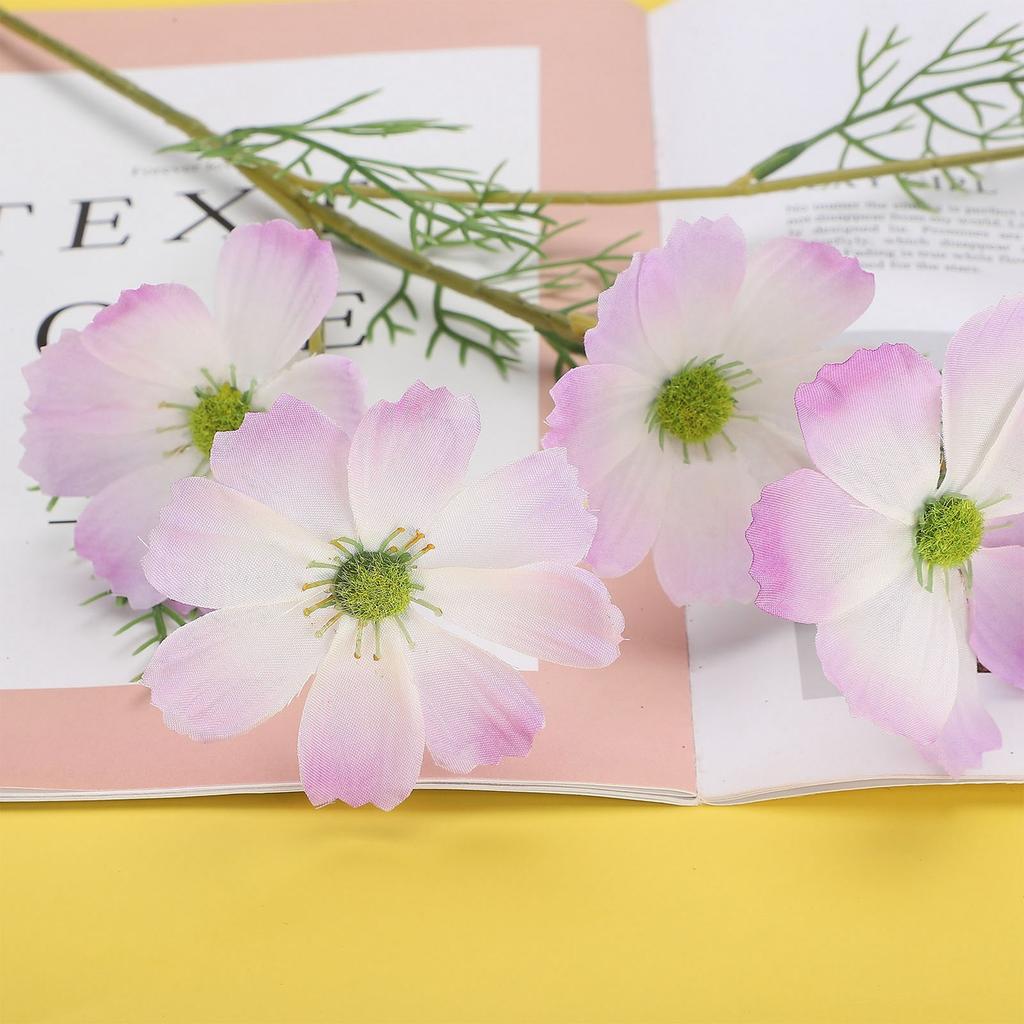 Artificial Cosmos White Artificial Flowers for Weddings, Home Decor, Party Decorations