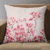 1 Pieces Pink Flower Printed Decorative Pillow Cushions Set Polyester Pillowcase, Sofa Decorative Cushion Cov Headboard Pillow
