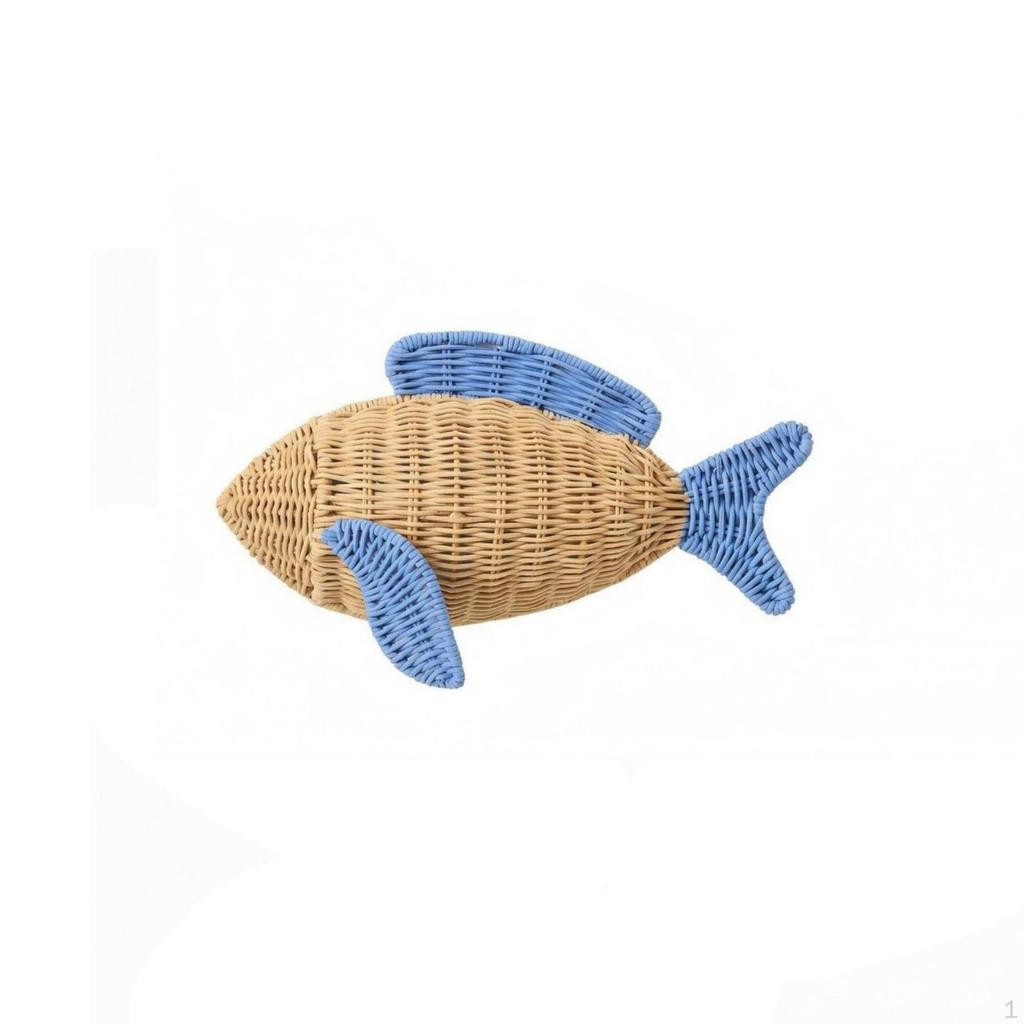 Woven animal Wall Decor Handwoven Hanging Open Weave Sea Creature 421023cm