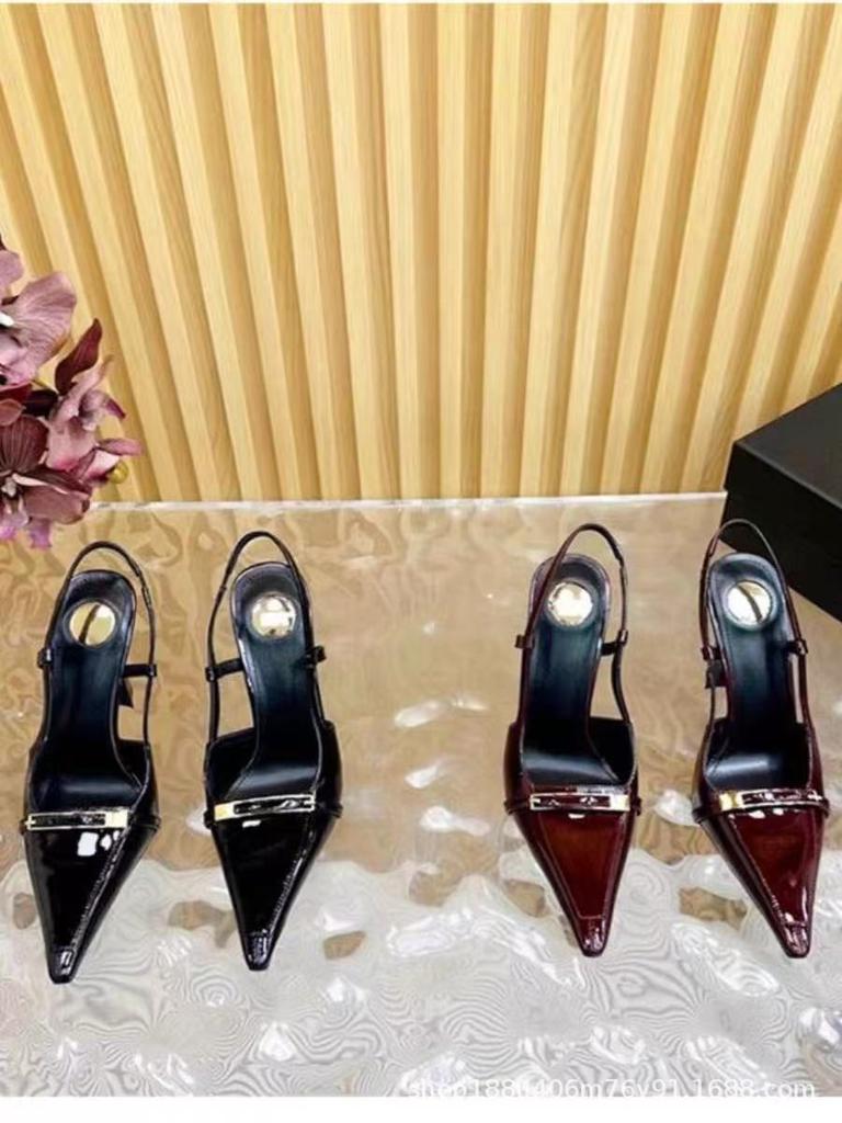 Poplar Forest Same French Beautiful Bag Head Sandals Women's Summer Wear 2025 Thin Heel New High Heels Women's