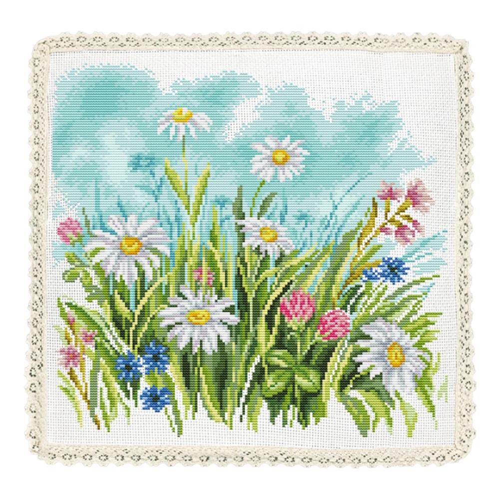 DIY Embroidery Pillow Covers Kit Cotton 14CT 2 Threads Cross Stitch Kits fCross Stitch Pillow Sham Cross Stitch Throw Pillowcase
