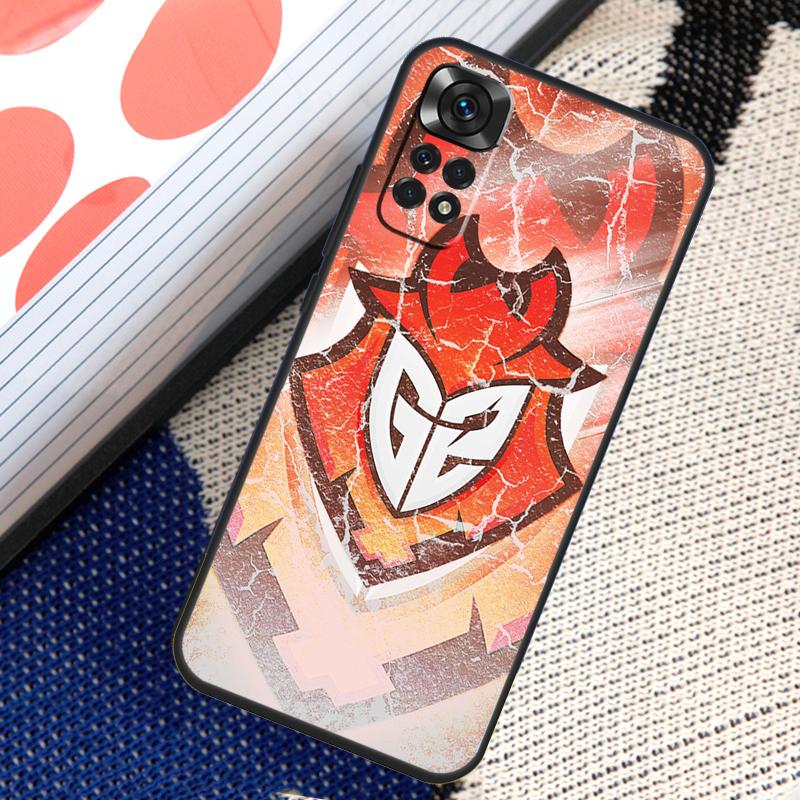 G2 ESports Case For Xiaomi Redmi Note 10 11 Pro 8 9 12 Pro 11S 10S 9S Redmi 9 10 12C 9C 10C Back Cover