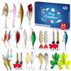 Advent Calendar Fishing Christmas Countdown, Fishing Tackle Advent Calendar For FishAdult Men Teen Boys,  Xmas Surprise Gift