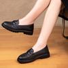 Loafers Spring New British Style Casual Small Leather Shoes One-Pedal Flat Mother Shoes Small Fragrant Women'S Shoes