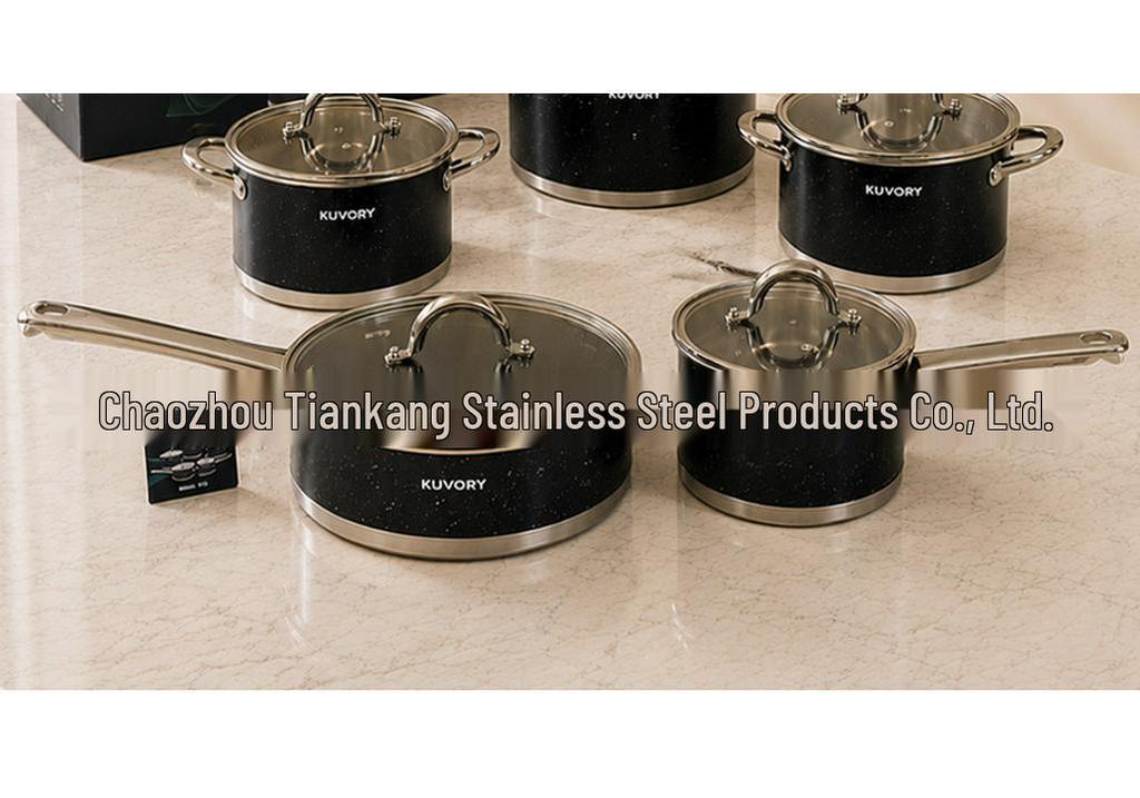 5-Piece Stainless Steel Cookware Set: Non-Stick Soup Pot, Frying Pan, and Milk Pot