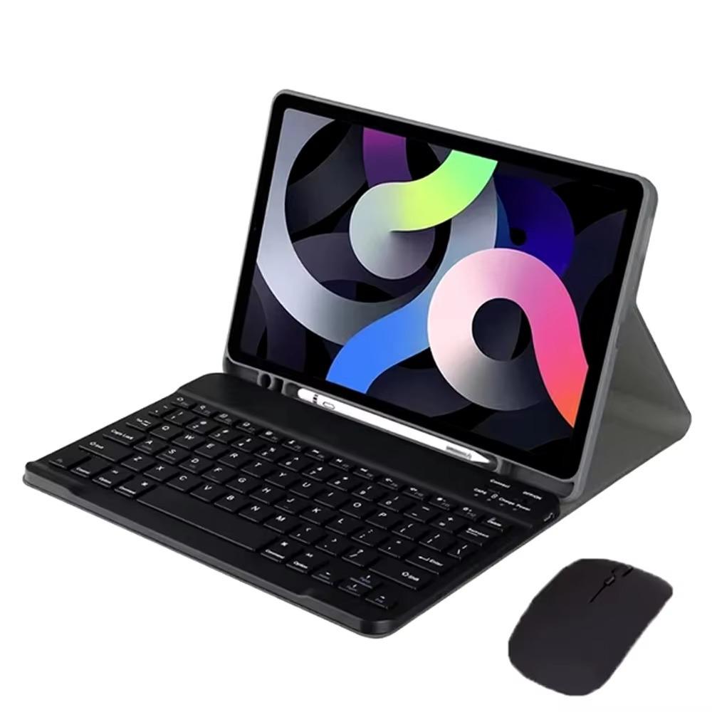 TransAudio 20 Pro Tablethülle: Bluetooth-Tastatur, Lederhülle, Magnetischer Stifthalter, Abnehmbare Maus.