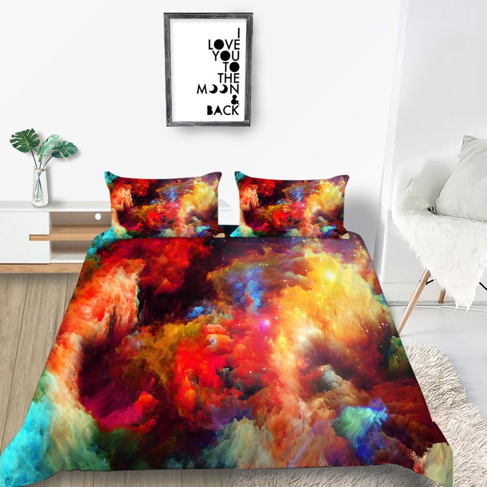 New Fashion Rainbow Duvet Cover Home Bedspreads Highly Quality Pillowcase Queen Single Size Bedding Luxruy Bedding Cover Sets