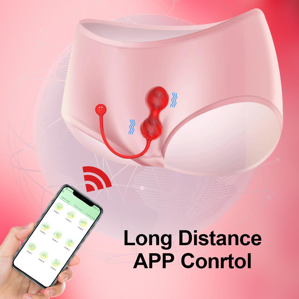 Ladies Vibrator Wireless Phone APP Remote Control Dildo Female Outdoor Vibrating Egg Sex Toy