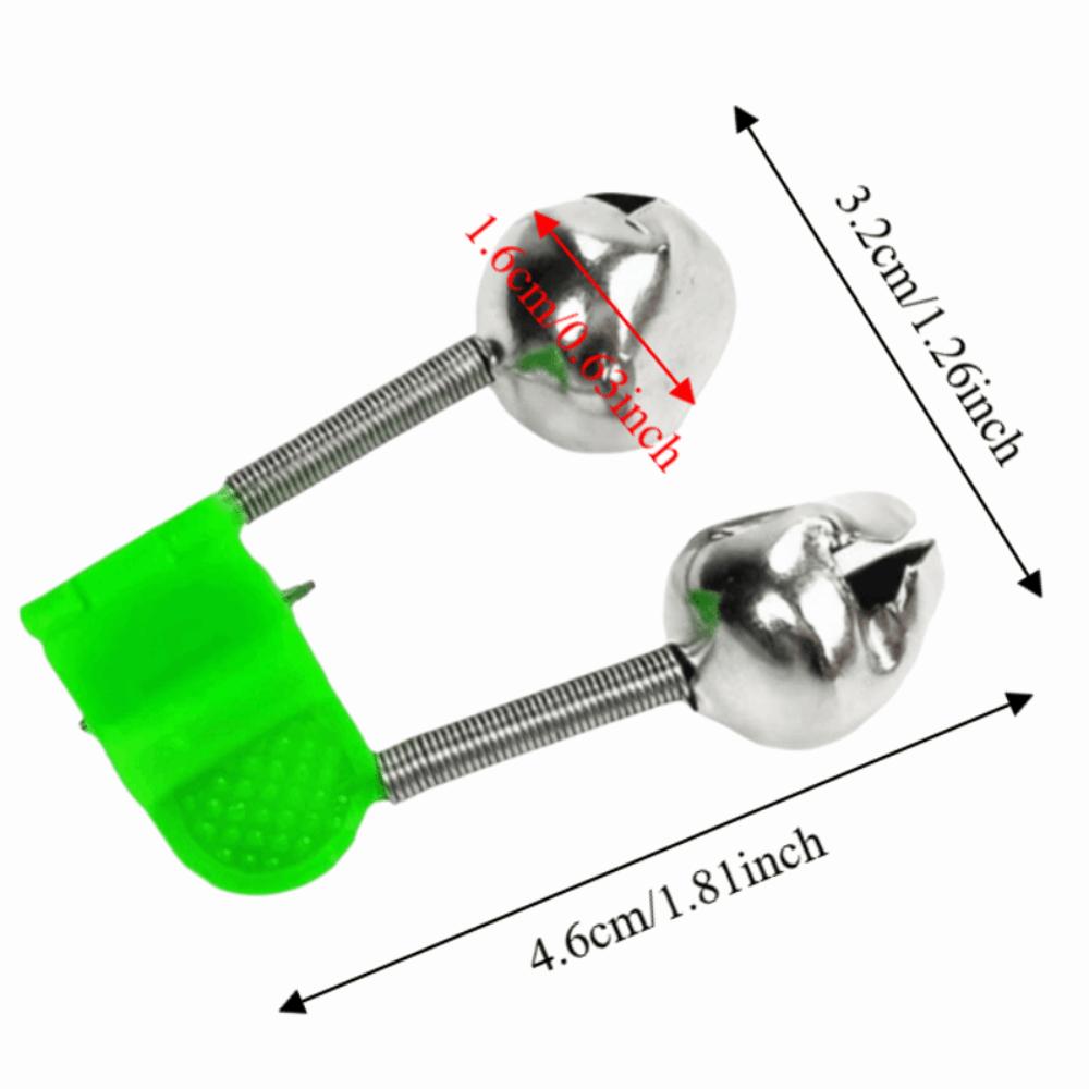 20/50PCS 46*32mm Fishing Rod Alarm Bells Double Spring Clip Bite Alarm Bells Outdoor Fishing