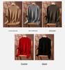 2024 Women's Autumn/Winter Thickened Slim Fit Cashmere Sweater - Semi-High Neck, Solid Color, Warm Knit Base Layer