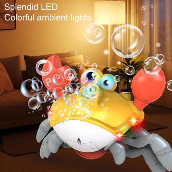 Walking Crab Bubble Machine Automatic Bubble Blower with LED Lights & Music
